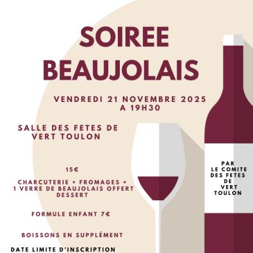 soirée beaujolais le 21 novembre