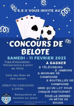 Affiche concours de belote