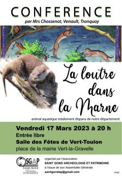 conférence; La loutre dans la marne